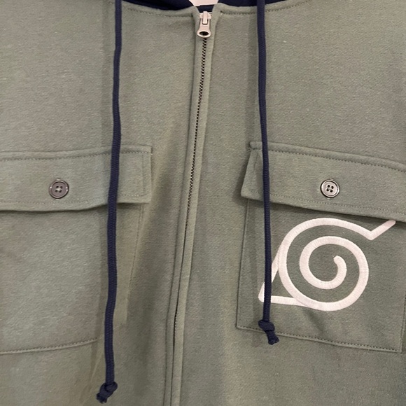 Naruto Shippuden Kakashi Hatake Zip Hoodie Sweatshirt Uzumaki Clan Large - Picture 14 of 14